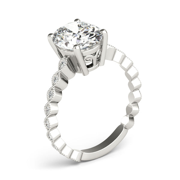 Brilliant Color Rings Oval Diamond Engagement Ring in 10K/14K gold and platinum with certified lab-grown or natural diamonds