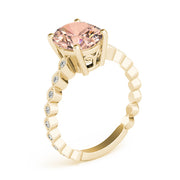 Brilliant Color Rings Oval Diamond Engagement Ring in 10K/14K gold and platinum with certified lab-grown or natural diamonds