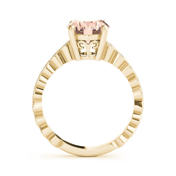 Brilliant Color Rings Oval Diamond Engagement Ring in 10K/14K gold and platinum with certified lab-grown or natural diamonds