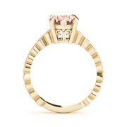 Brilliant Color Rings Oval Diamond Engagement Ring in 10K/14K gold and platinum with certified lab-grown or natural diamonds