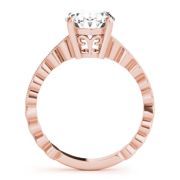 Brilliant Color Rings Oval Diamond Engagement Ring in 10K/14K gold and platinum with certified lab-grown or natural diamonds