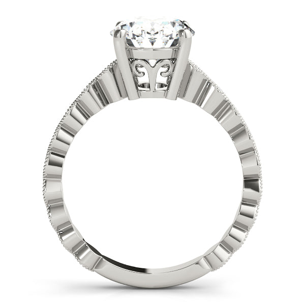 Brilliant Color Rings Oval Diamond Engagement Ring in 10K/14K gold and platinum with certified lab-grown or natural diamonds