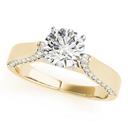 Devoted Remounts Any Shape Round Diamond Engagement Ring in 10K/14K gold and platinum with certified lab-grown or natural diamonds