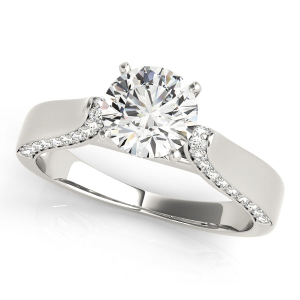 Devoted Remounts Any Shape Round Diamond Engagement Ring in 10K/14K gold and platinum with certified lab-grown or natural diamonds