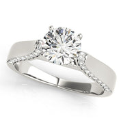 Devoted Remounts Any Shape Round Diamond Engagement Ring in 10K/14K gold and platinum with certified lab-grown or natural diamonds