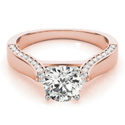 Devoted Remounts Any Shape Round Diamond Engagement Ring in 10K/14K gold and platinum with certified lab-grown or natural diamonds