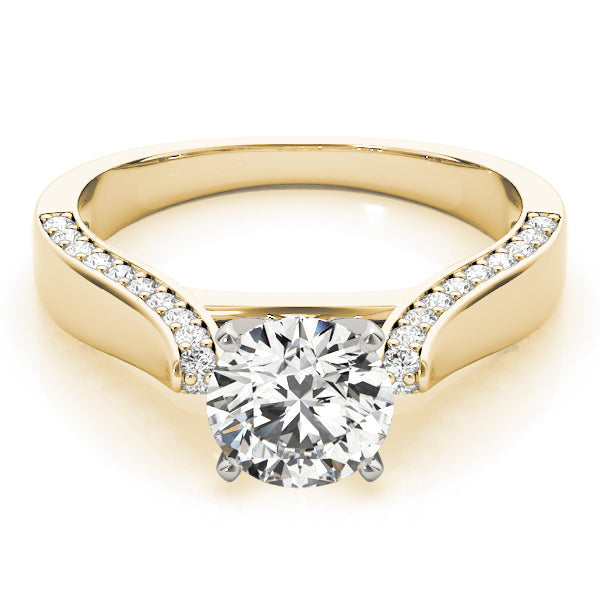 Devoted Remounts Any Shape Round Diamond Engagement Ring in 10K/14K gold and platinum with certified lab-grown or natural diamonds
