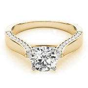 Devoted Remounts Any Shape Round Diamond Engagement Ring in 10K/14K gold and platinum with certified lab-grown or natural diamonds