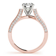 Devoted Remounts Any Shape Round Diamond Engagement Ring in 10K/14K gold and platinum with certified lab-grown or natural diamonds