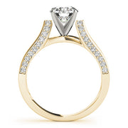 Devoted Remounts Any Shape Round Diamond Engagement Ring in 10K/14K gold and platinum with certified lab-grown or natural diamonds