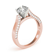 Devoted Remounts Any Shape Round Diamond Engagement Ring in 10K/14K gold and platinum with certified lab-grown or natural diamonds