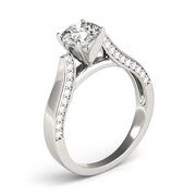 Devoted Remounts Any Shape Round Diamond Engagement Ring in 10K/14K gold and platinum with certified lab-grown or natural diamonds