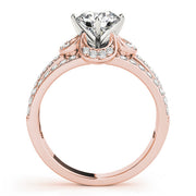 Cherished Multi-Row Round Diamond Engagement Ring in 10K/14K gold and platinum with certified lab-grown or natural diamonds