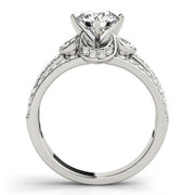 Cherished Multi-Row Round Diamond Engagement Ring in 10K/14K gold and platinum with certified lab-grown or natural diamonds