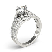 Cherished Multi-Row Round Diamond Engagement Ring in 10K/14K gold and platinum with certified lab-grown or natural diamonds