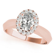Refined Solitaires Any Shape Oval Diamond Engagement Ring in 10K/14K gold and platinum with certified lab-grown or natural diamonds