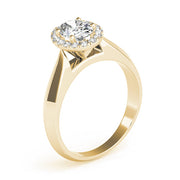 Refined Solitaires Any Shape Oval Diamond Engagement Ring in 10K/14K gold and platinum with certified lab-grown or natural diamonds