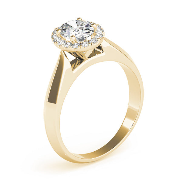 Refined Solitaires Any Shape Oval Diamond Engagement Ring in 10K/14K gold and platinum with certified lab-grown or natural diamonds