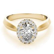 Refined Solitaires Any Shape Oval Diamond Engagement Ring in 10K/14K gold and platinum with certified lab-grown or natural diamonds