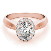 Refined Solitaires Any Shape Oval Diamond Engagement Ring in 10K/14K gold and platinum with certified lab-grown or natural diamonds