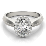 Refined Solitaires Any Shape Oval Diamond Engagement Ring in 10K/14K gold and platinum with certified lab-grown or natural diamonds