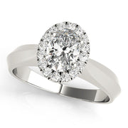 Refined Solitaires Any Shape Oval Diamond Engagement Ring in 10K/14K gold and platinum with certified lab-grown or natural diamonds