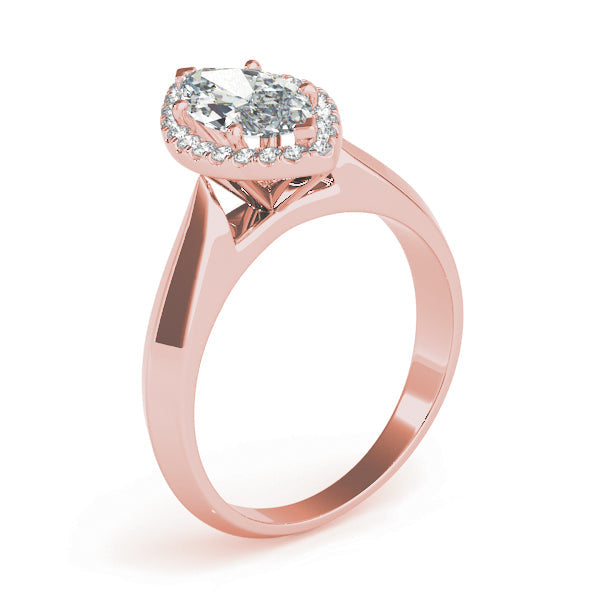 Celestial Solitaires Any Shape Marquise Diamond Engagement Ring in 10K/14K gold and platinum with certified lab-grown or natural diamonds