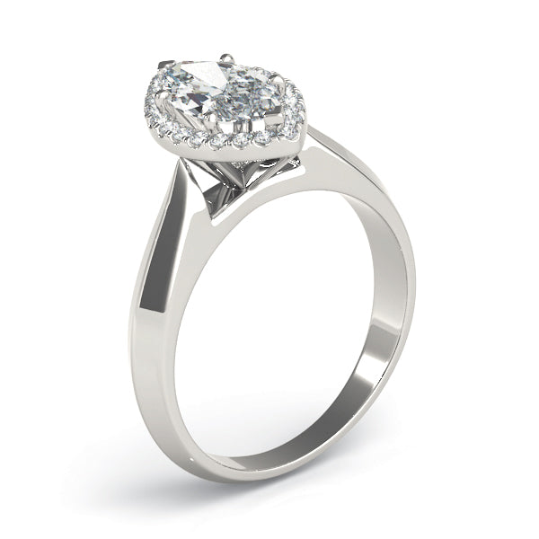 Celestial Solitaires Any Shape Marquise Diamond Engagement Ring in 10K/14K gold and platinum with certified lab-grown or natural diamonds