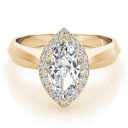 Celestial Solitaires Any Shape Marquise Diamond Engagement Ring in 10K/14K gold and platinum with certified lab-grown or natural diamonds