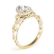 Bespoke Solitaires Any Shape Pear Diamond Engagement Ring in 10K/14K gold and platinum with certified lab-grown or natural diamonds