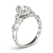 Bespoke Solitaires Any Shape Pear Diamond Engagement Ring in 10K/14K gold and platinum with certified lab-grown or natural diamonds