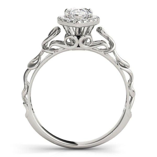 Bespoke Solitaires Any Shape Pear Diamond Engagement Ring in 10K/14K gold and platinum with certified lab-grown or natural diamonds