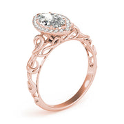 Devoted Solitaires Any Shape Marquise Diamond Engagement Ring in 10K/14K gold and platinum with certified lab-grown or natural diamonds