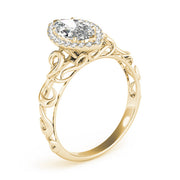 Devoted Solitaires Any Shape Marquise Diamond Engagement Ring in 10K/14K gold and platinum with certified lab-grown or natural diamonds
