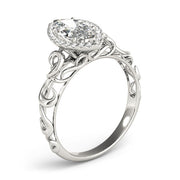 Devoted Solitaires Any Shape Marquise Diamond Engagement Ring in 10K/14K gold and platinum with certified lab-grown or natural diamonds