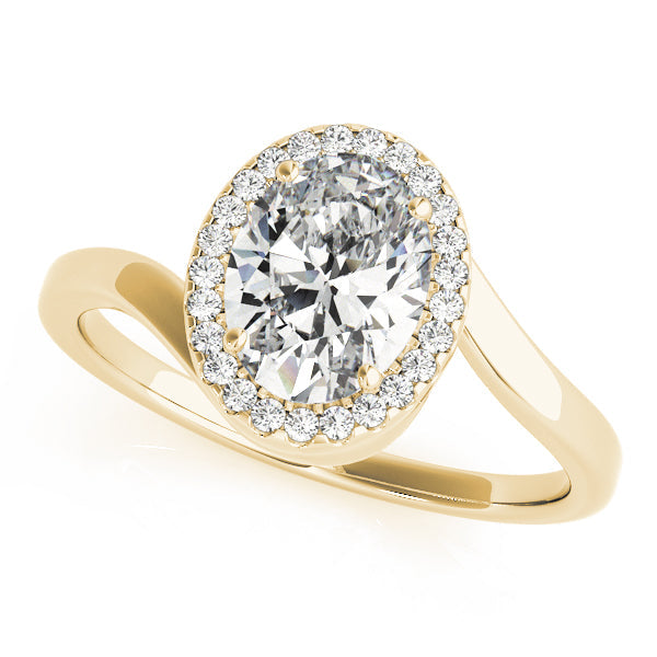 Cherished Sidestone Oval Diamond Engagement Ring in 10K/14K gold and platinum with certified lab-grown or natural diamonds