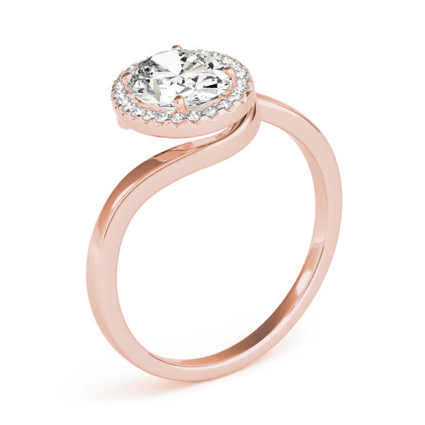 Cherished Sidestone Oval Diamond Engagement Ring in 10K/14K gold and platinum with certified lab-grown or natural diamonds