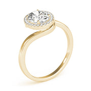 Cherished Sidestone Oval Diamond Engagement Ring in 10K/14K gold and platinum with certified lab-grown or natural diamonds