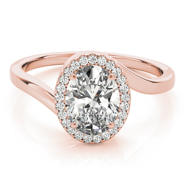 Cherished Sidestone Oval Diamond Engagement Ring in 10K/14K gold and platinum with certified lab-grown or natural diamonds