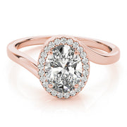 Cherished Sidestone Oval Diamond Engagement Ring in 10K/14K gold and platinum with certified lab-grown or natural diamonds