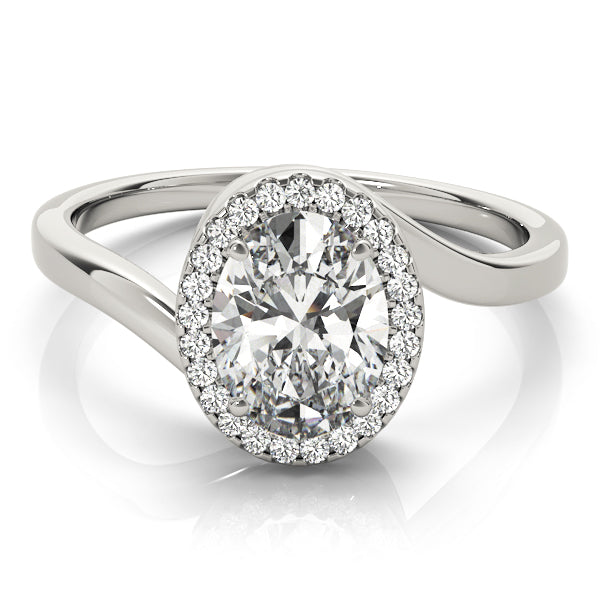 Cherished Sidestone Oval Diamond Engagement Ring in 10K/14K gold and platinum with certified lab-grown or natural diamonds