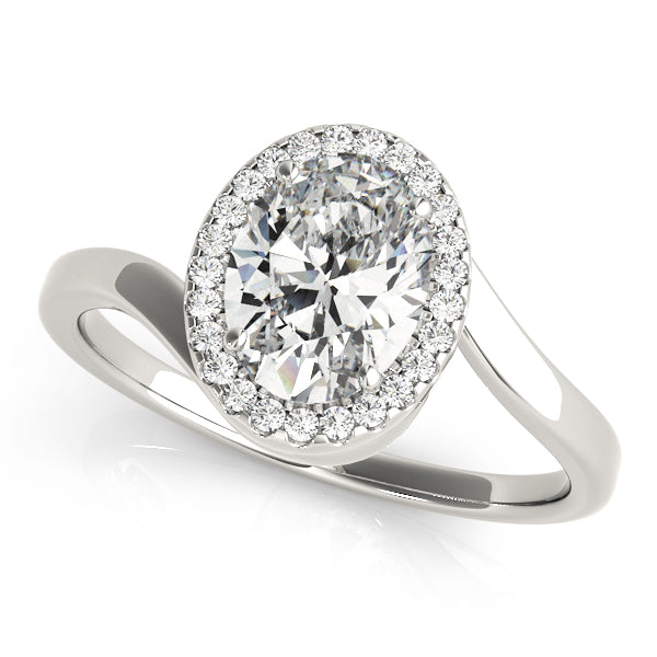 Cherished Sidestone Oval Diamond Engagement Ring in 10K/14K gold and platinum with certified lab-grown or natural diamonds