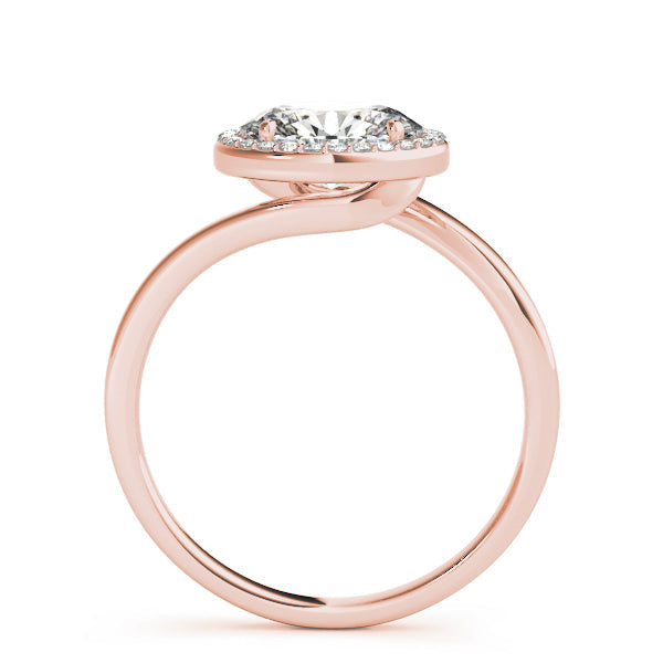 Noble Sidestone Oval Diamond Engagement Ring in 10K/14K gold and platinum with certified lab-grown or natural diamonds