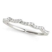 Wavy Half Eternity Ring in Gold & Platinum