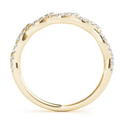 Wavy Half Eternity Ring in Gold & Platinum