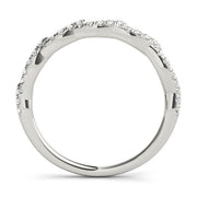 Wavy Half Eternity Ring in Gold & Platinum