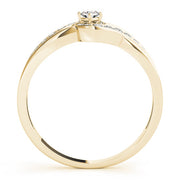 Elegant Sidestone Round Diamond Engagement Ring in 10K/14K gold and platinum with certified lab-grown or natural diamonds