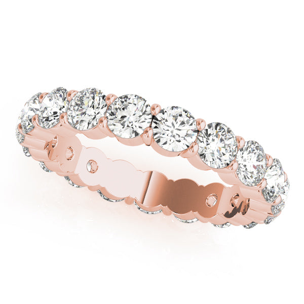 Shared Prong Full Eternity Ring in Gold & Platinum