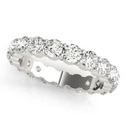 Shared Prong Full Eternity Ring in Gold & Platinum