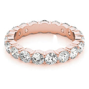Shared Prong Full Eternity Ring in Gold & Platinum
